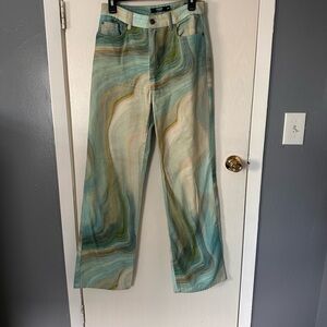 Jaded London Multicolor Swirl Boyfriend Jeans